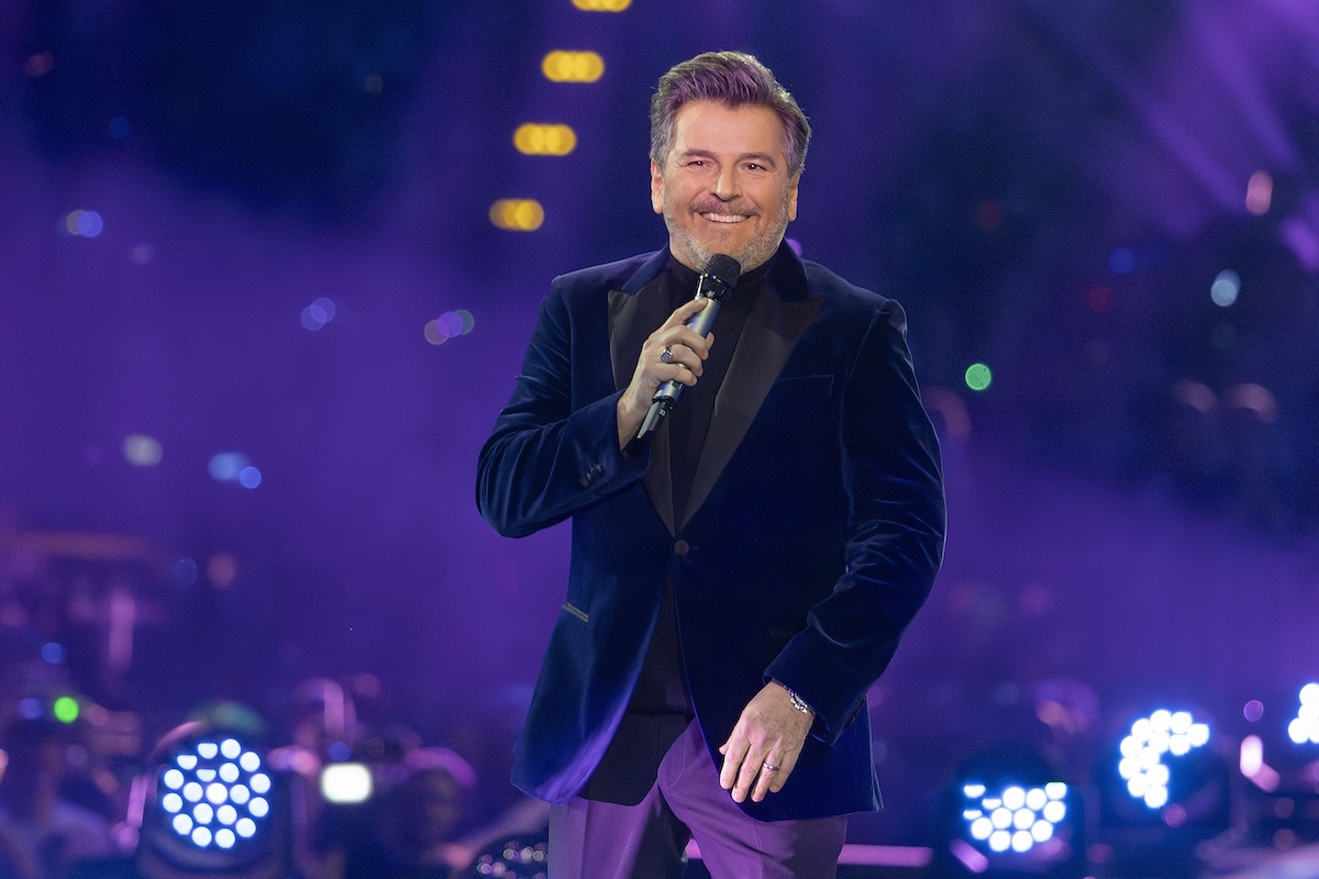 Auftritt von S‰nger Thomas Anders in der TV-Show Schlager Champions - Das groﬂe Fest der Besten, pr‰sentiert von Moderator und S‰nger Florian Silbereisen live aus dem Velodrom Berlin. *** Performance by singer Thomas Anders in the TV show Schlager Champions Das groﬂe Fest der Besten, presented live from the Velodrom Berlin by presenter and singer Florian Silbereisen